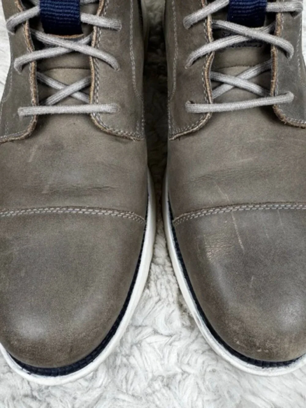 Cole Haan Grand 360 Men's 11.5M Gray Dress Office Ankle Chukka Boots Side Zip
